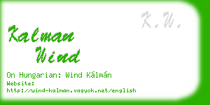 kalman wind business card